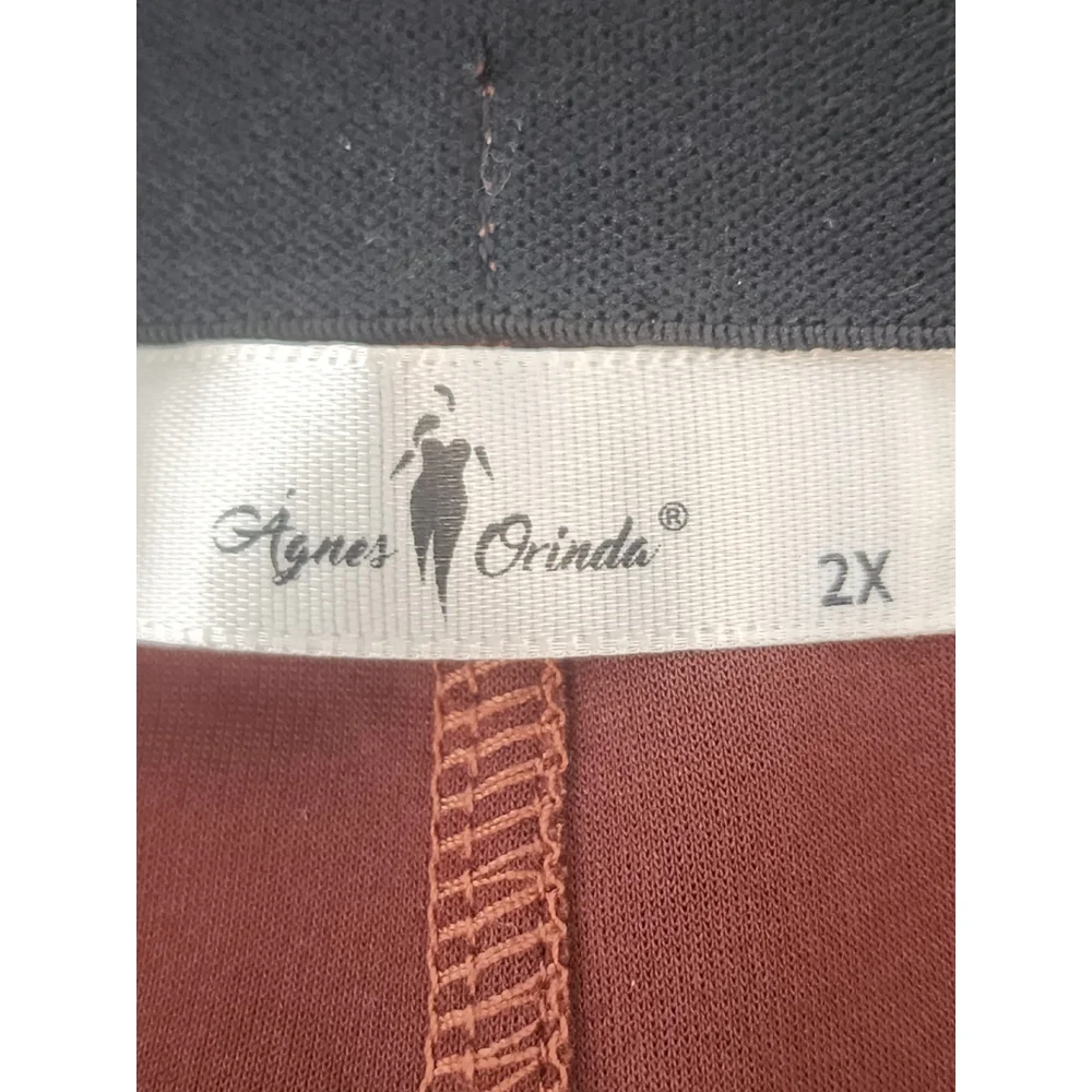 AGNES Orinda Brown Ultrasuede Skirt